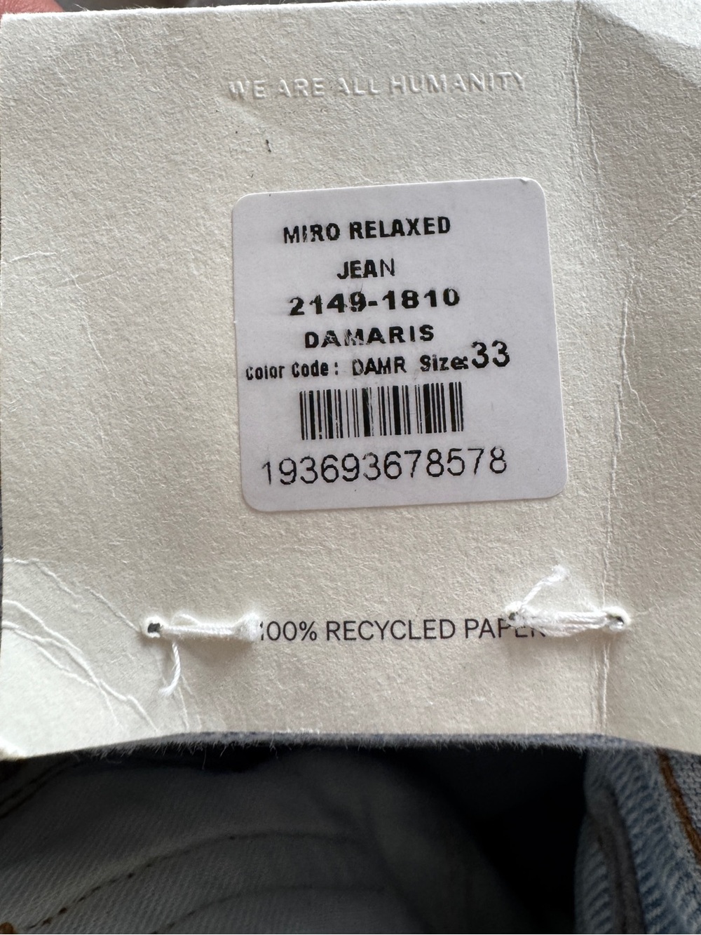 Citizens of Humanity Miro Relaxed Wide Leg Jeans in Damaris HTF Size 33 NWT $260 - Picture 16 of 16